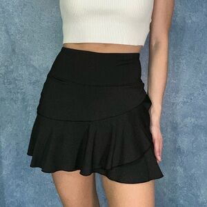 G4 Free Black Ruffle Skort
